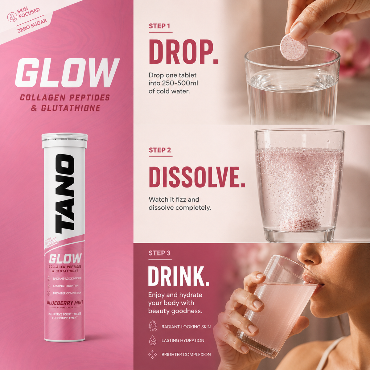 GLOW — Collagen Peptides  + Glutathione