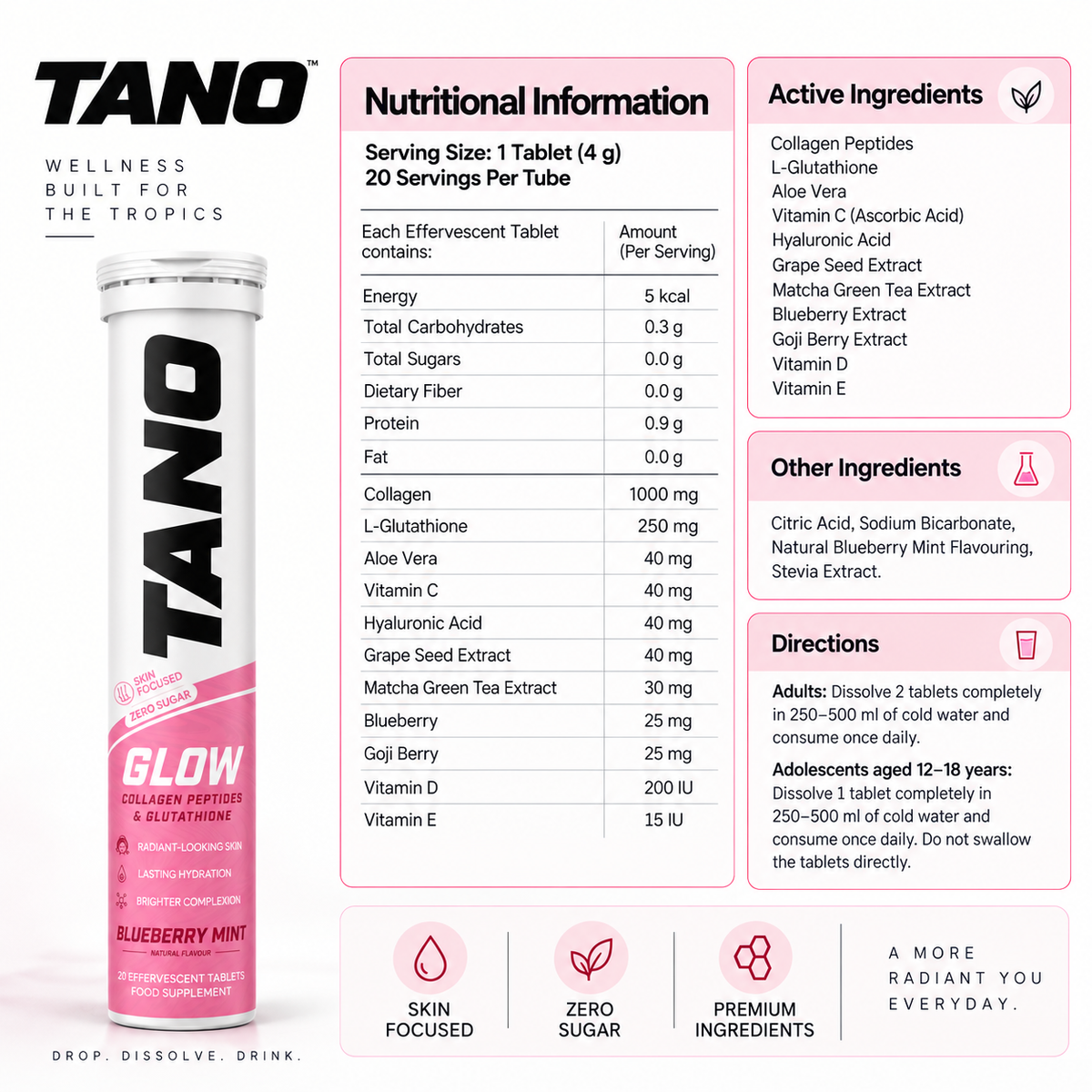 GLOW — Collagen Peptides  + Glutathione