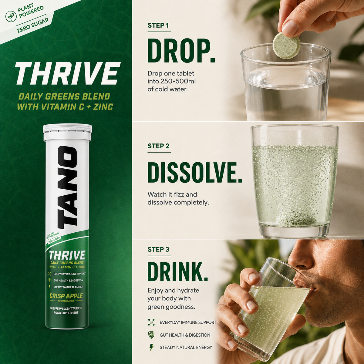 THRIVE — Daily Greens with Vitamin C + Zinc